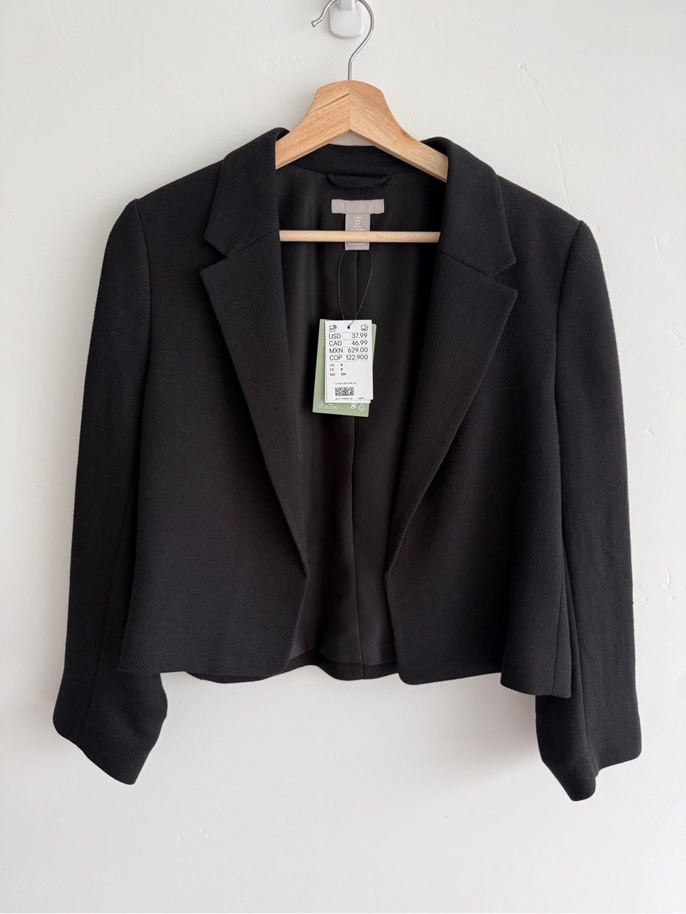H&M Black Cropped Women's Blazer